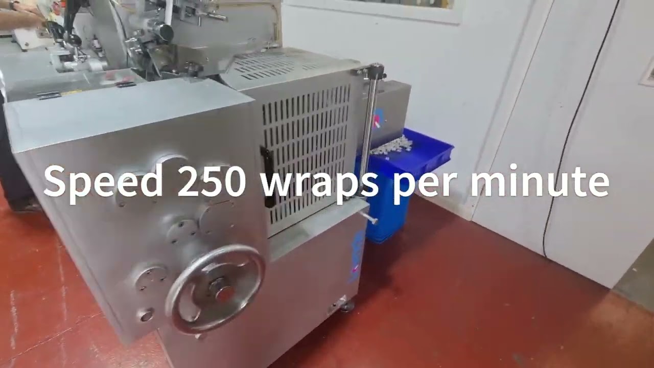 Loynds Mini Batch Roller, Mini Rope Sizer with Cut & Wrap Line running slow. Customer test.