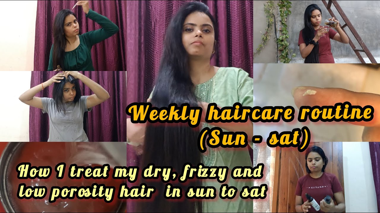 Weekly haircare routine for low porosity hair (sun - sat) ✅️ haircare products for hair 