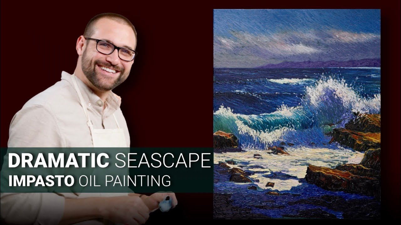 DRAMATIC SEASCAPE (Impasto Oil Painting)
