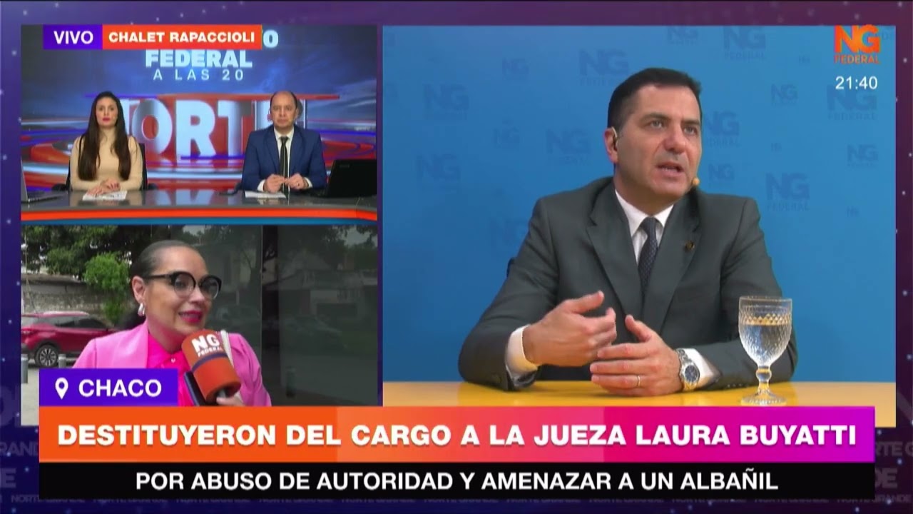 NGFEDERAL - DESTITUYERON DEL CARGO A LA JUEZA LAURA BUYATTI - CHACO