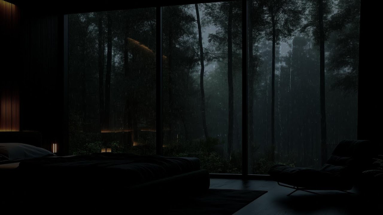 Rain on Window at Night | Calm Sleep Environment (2 Hours)