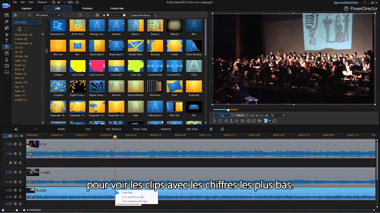 Edition MultiCam | Tutoriel PowerDirector 13 de CyberLink