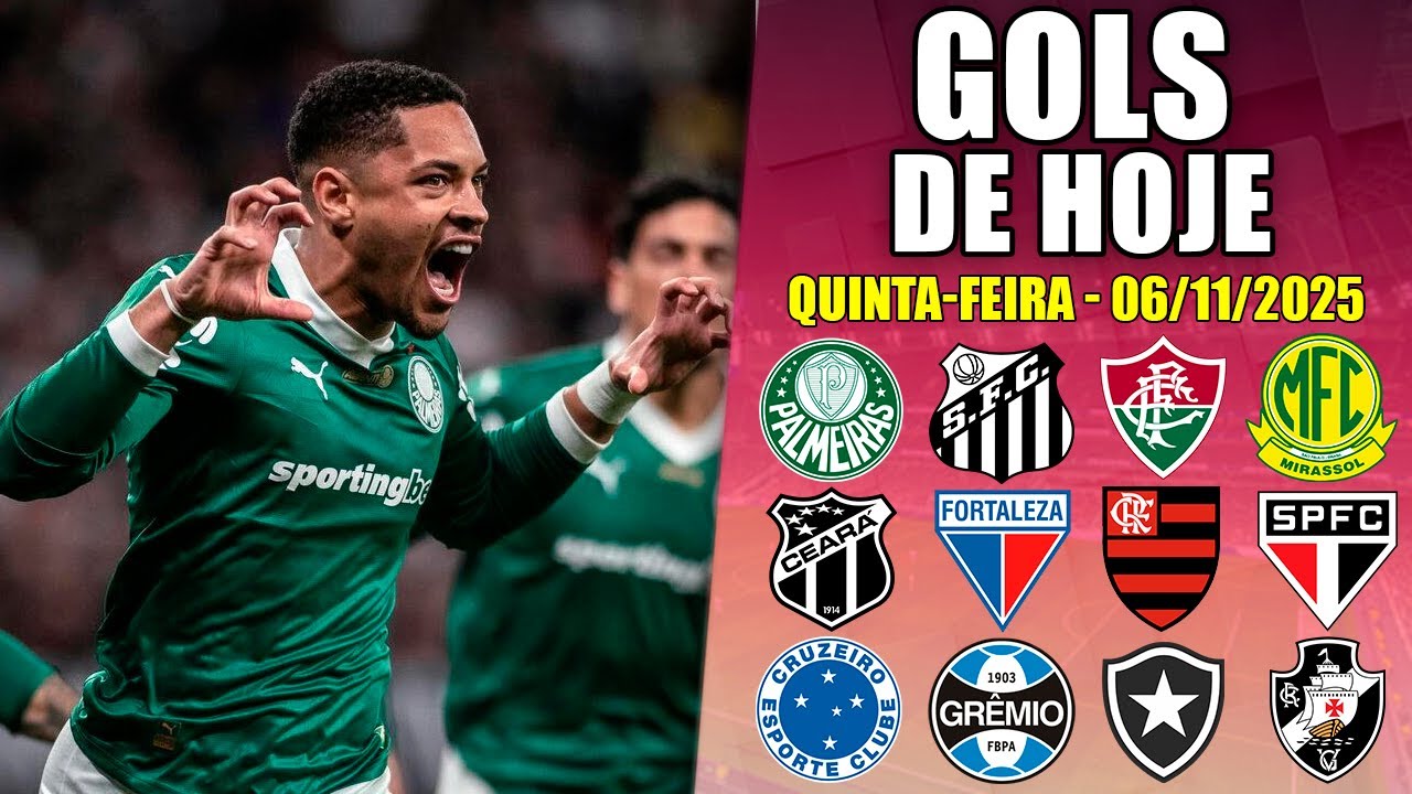 ⚽️ TODOS OS GOLS DESTA QUINTA  06/11/2025 GOLS DE HOJE, GOLS DO BRASILEIR&Atilde;O S&Eacute;RIE A