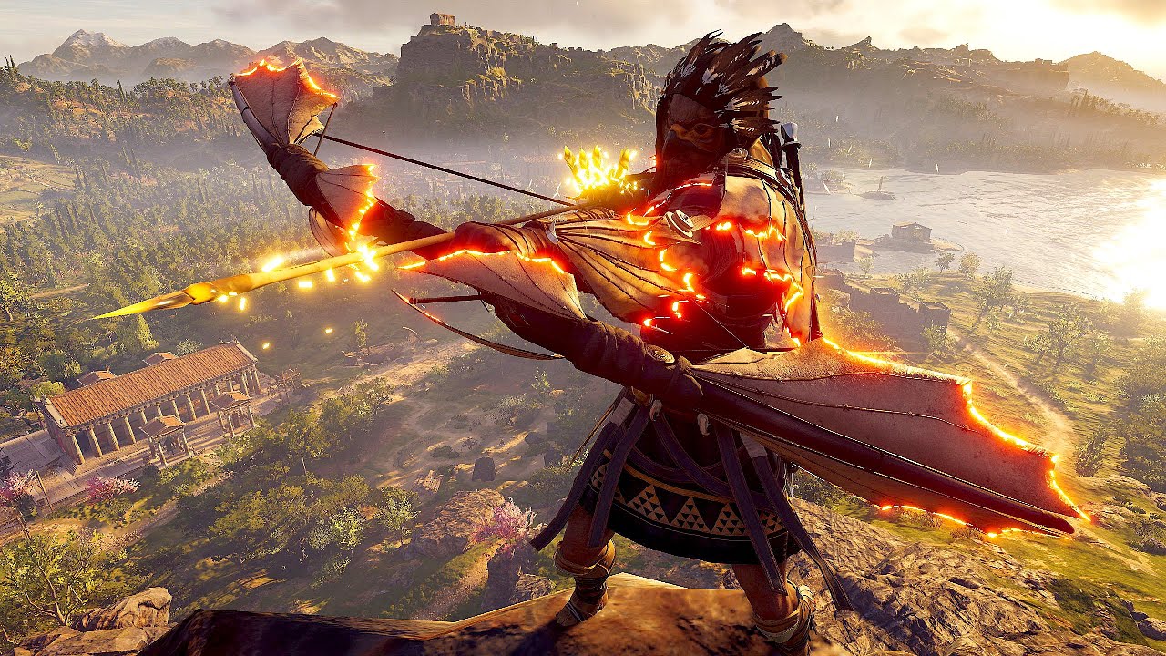 Assassin's Creed Odyssey  - The Ultimate Eagle Warrior - Legendary Armor Combat & Bow Kills