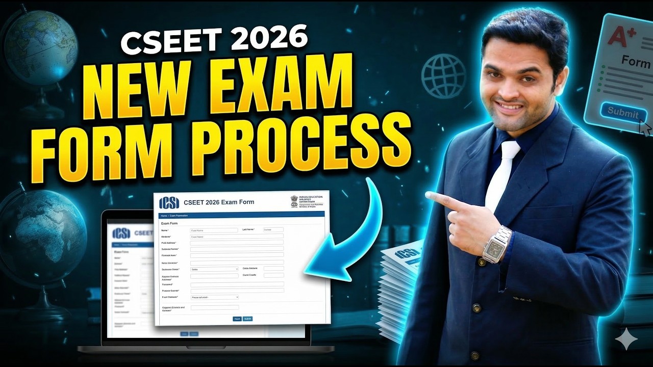 ICSI CSEET June 2026 Exam Form ✅ How to Fill CSEET Exam Form ‼️ New Process 📣 CSEET Exam Enrollement