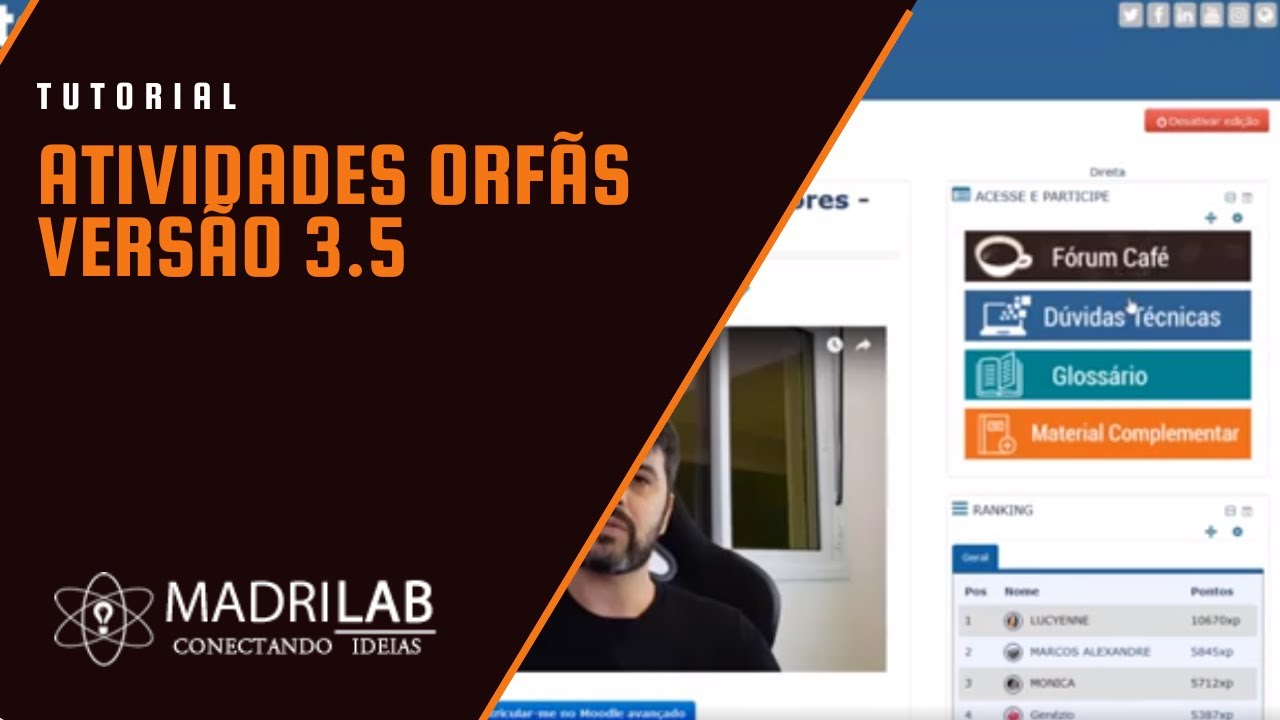 Atividades Orfãs - versão do software moodle 3.5