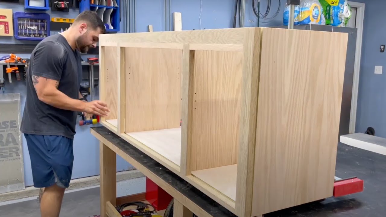 Building a Custom FARMHOUSE TV Stand from White Oak!
