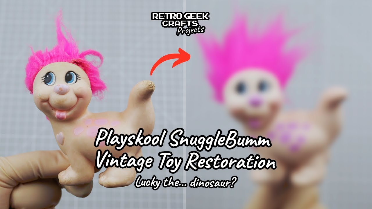 SnuggleBumm Vintage Toy Restoration: Lucky SnugglePet Playskool 1984 - Clean Rehair Sculpt & Repair