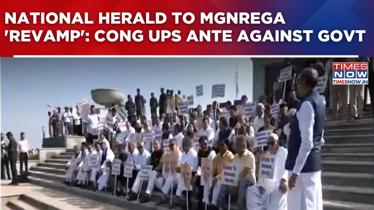National Herald To MGNREGA 'Revamp'; Cong Ups Ante Against Govt; MLAs And Ministers Stage Protest