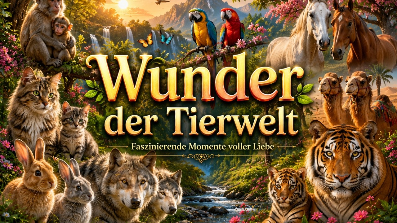 Die faszinierende Welt der Tiere 🌍🐾 cute Animal -Kamel,,Affen,Katzen,Tieger, Kaninchen, Wolf,Pferde