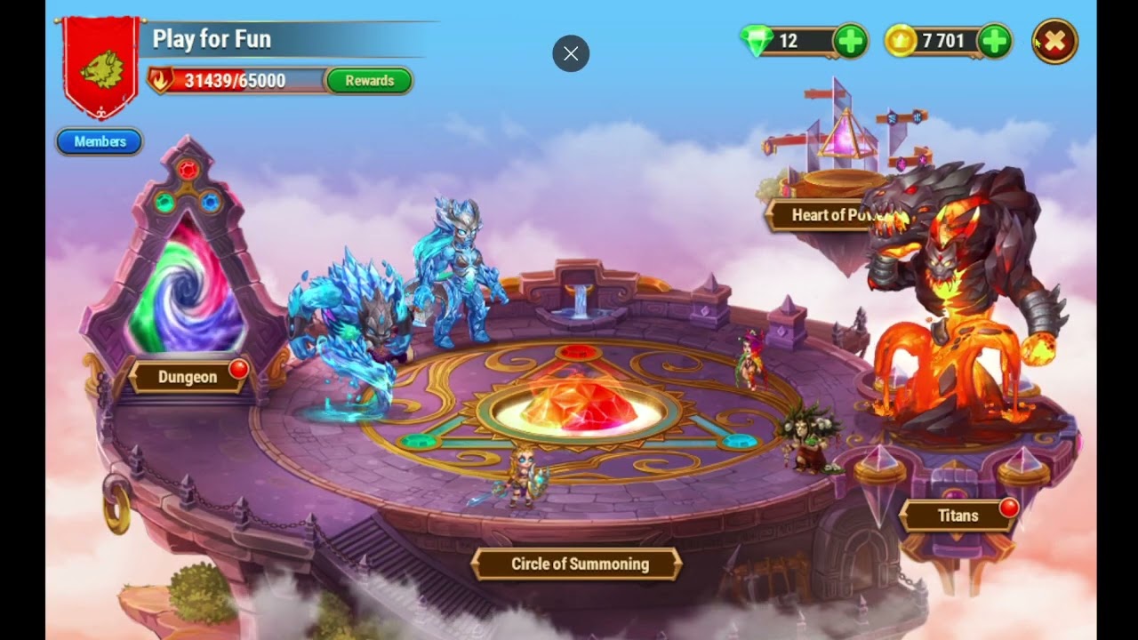 Hero wars: got first place in Guild war and got 100 souls for Merlin