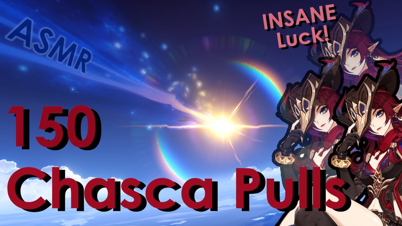 [ASMR] 150 Chasca (and Ororon) Pulls & Showcase - Genshin Impact ASMR! (close male whispers)