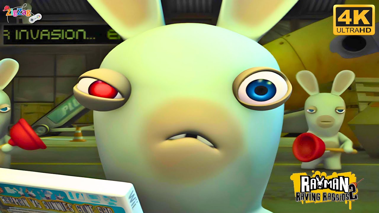 Rayman Raving Rabbids 2 | Full Movie Game Completo | Wii 4K @ZigZagGamerPT