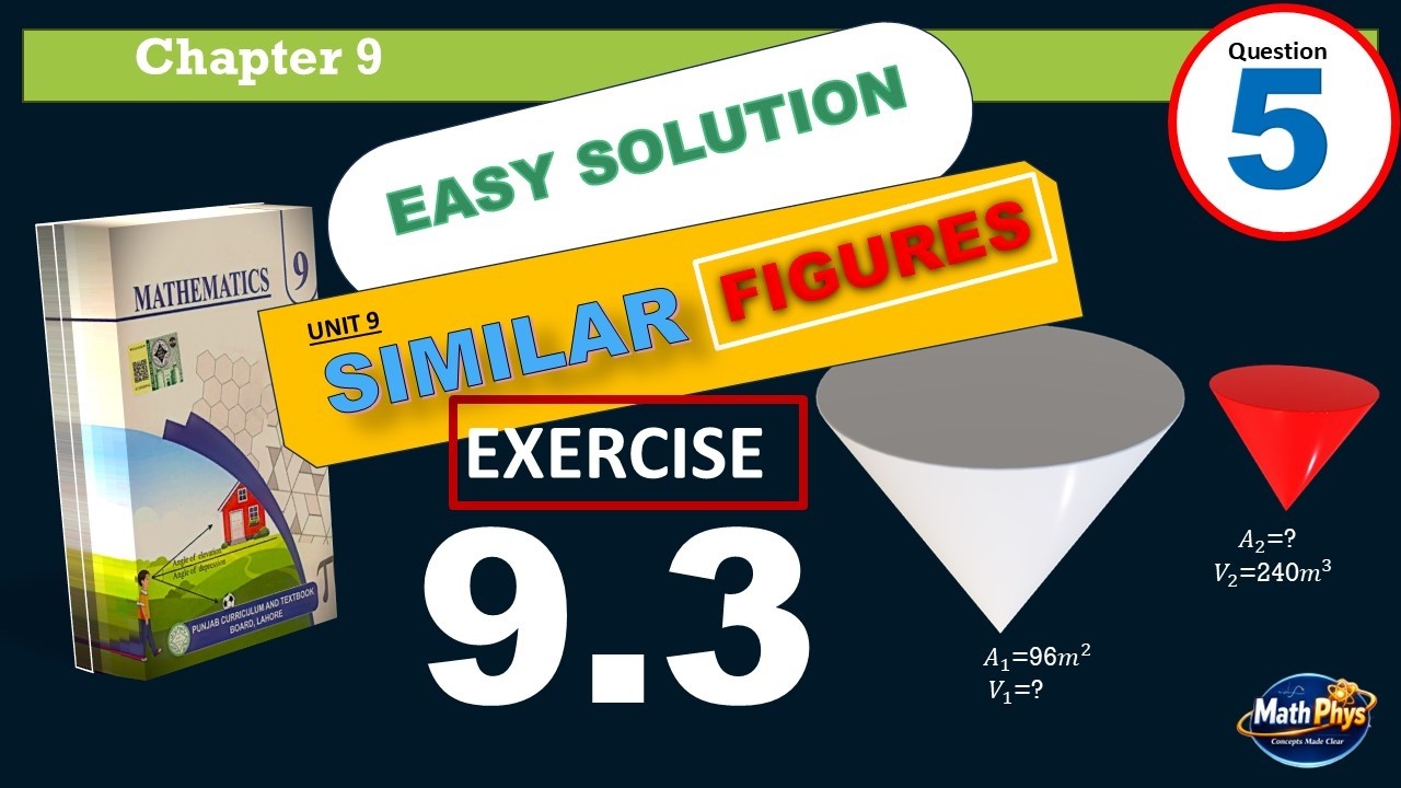 Class 9 Maths | Chapter 9: Similar Figures | Exercise 9.3 | Question 5 | Punjab Boards