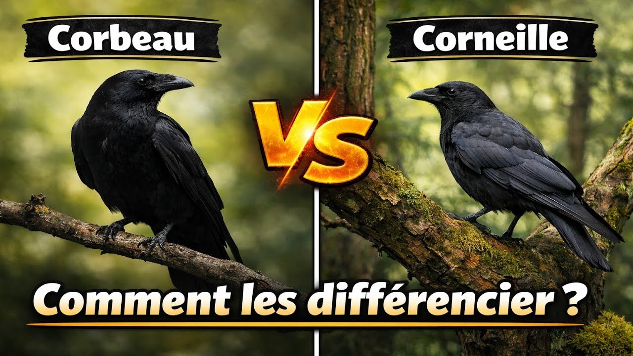 Différencier entre le corbeau et la corneille : Les clés pour les reconnaître facilement ! 🐦👀