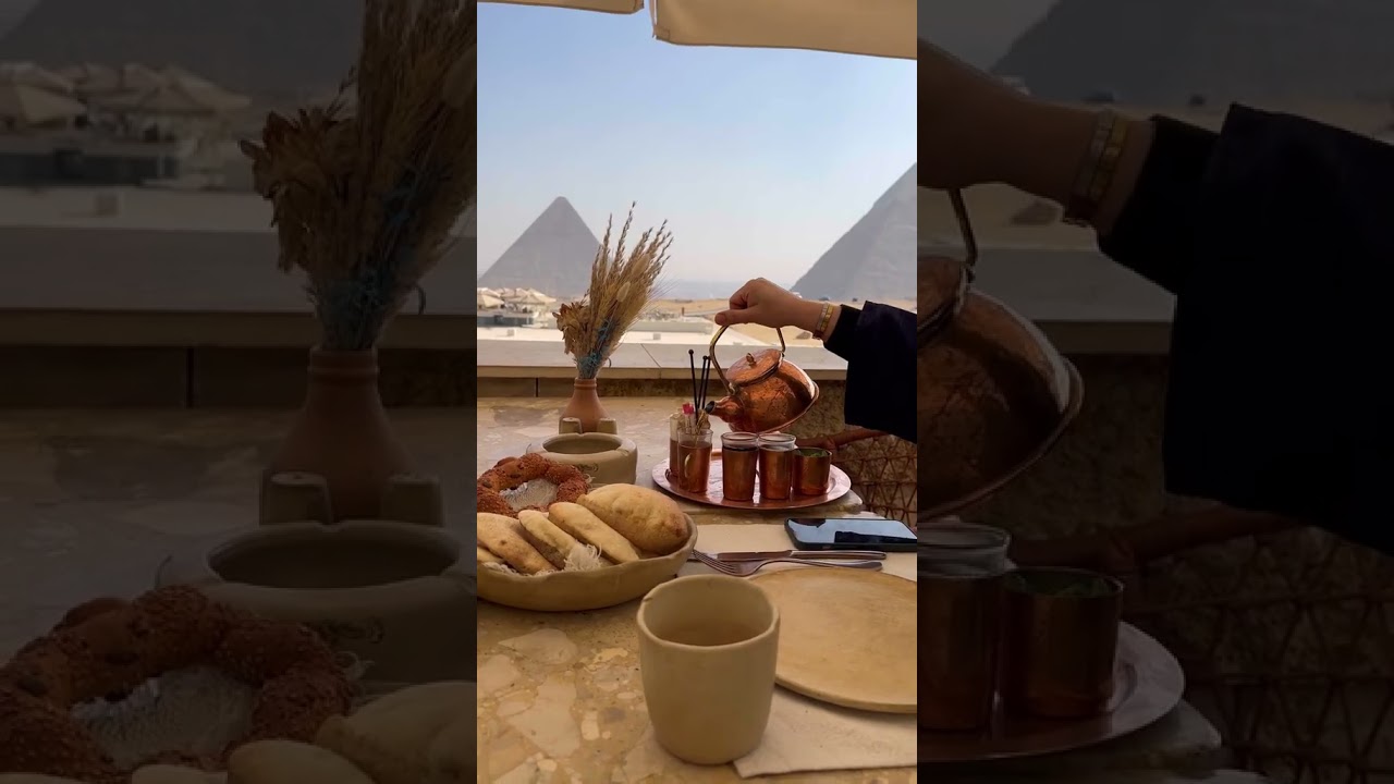 #Khufu Restaurant 🍽️😋#giza #pyramids #Egyptianfood 🇪🇬 #food#ancient #history #mummy #travel #egypt