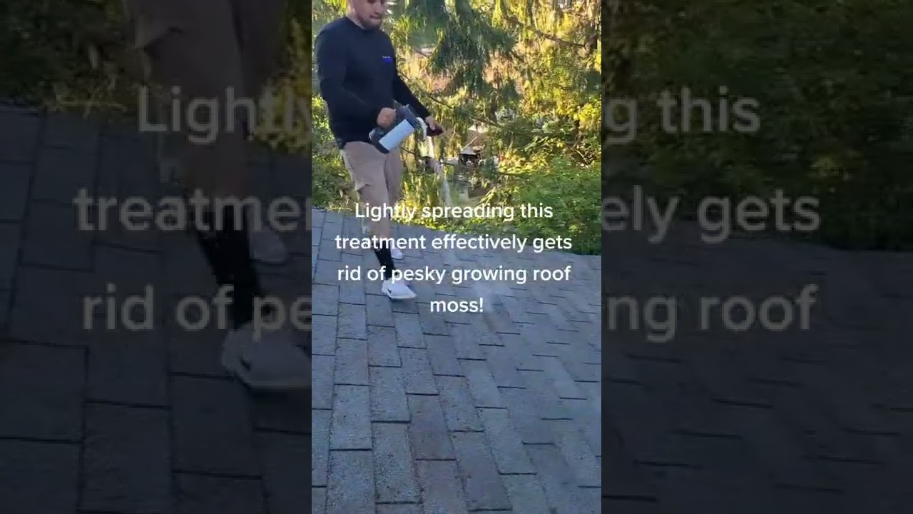Treating a roof for moss