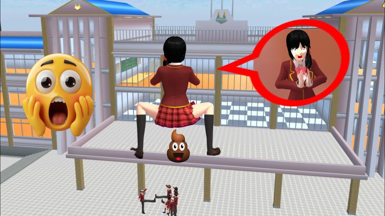 RINA MENCRET JADI RAKSASA GAK TAHAN DI ATAP SEKOLAH 😱 | SAKURA SCHOOL SIMULATOR