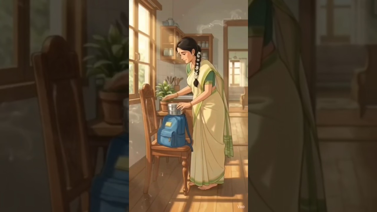 A Mother&rsquo;s Morning RoutinePacking Lunch in a Ghibli-Style #ai #ghiblistyle #ytshorts #shorts #tamil