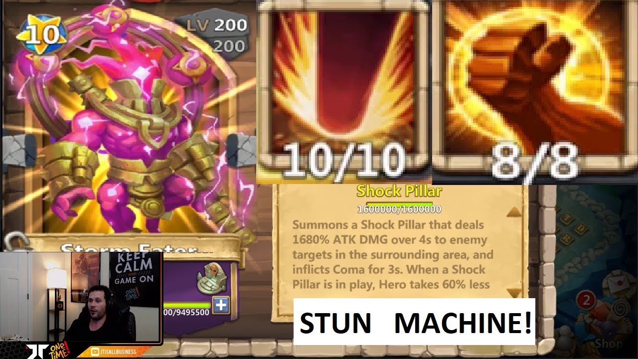 Storm Eater Double Evolved 8/8 BRUTE Force GAME PLAY INSANE Castle Clash