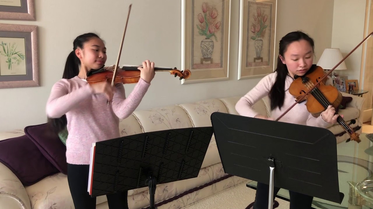 Quarantine Clip: Danielle and Sarah Liu Perform B&eacute;riot's Duet Concertante No. 3