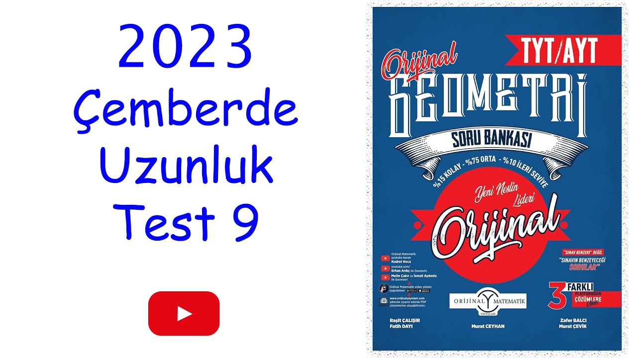 Orijinal geometri çemberde uzunluk test 9