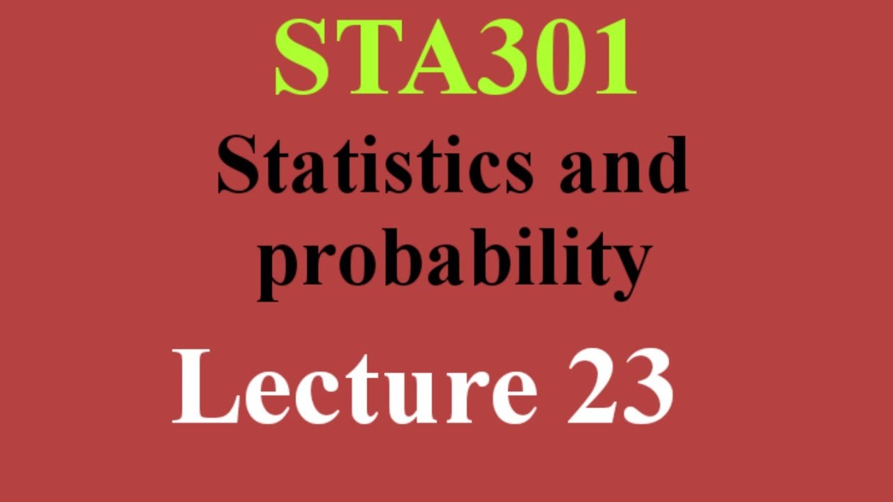 #sta301#lecture23 #Shortlecture STA301 Short lecture #23 Distribution function.