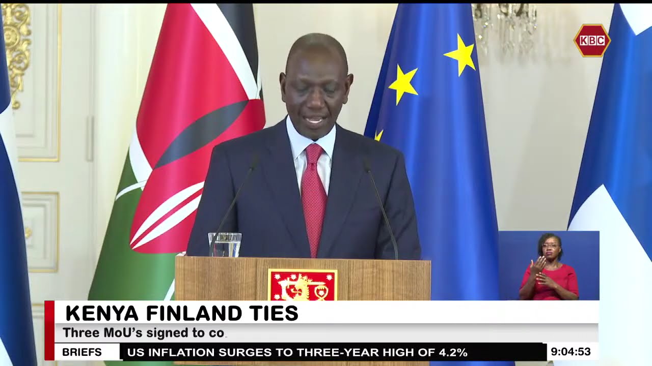 President Ruto is on a state visit to Finland for two days