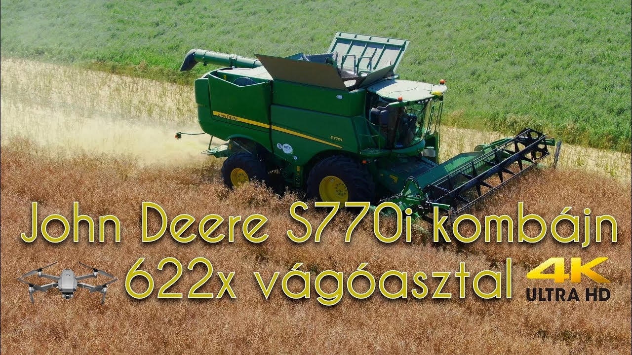 John Deere S770i + 622 X - Repce vágás - 2019  Tépe  / Mavic 2 Zoom 4K /