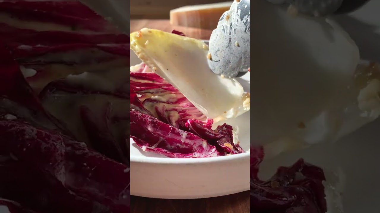 radicchio and endive salad with miso dressing