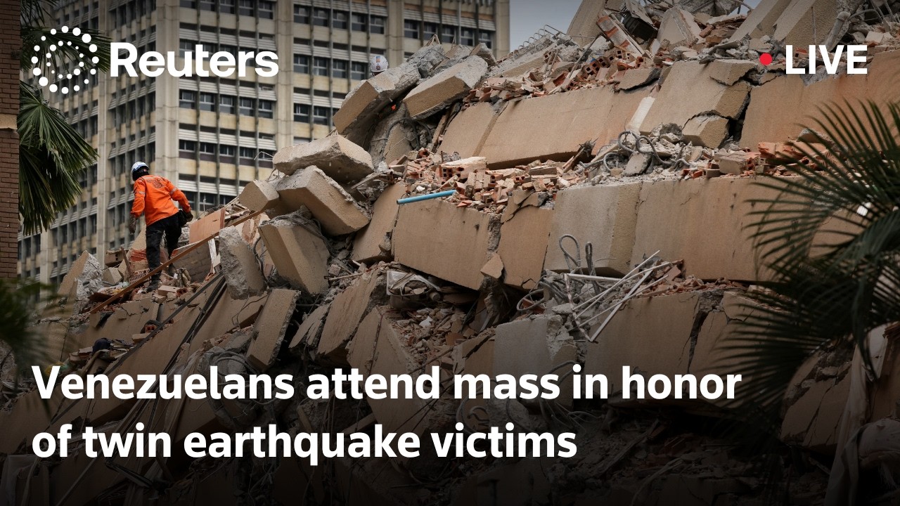 LIVE: Venezuelans attend mass in honor of twin earthquake victims