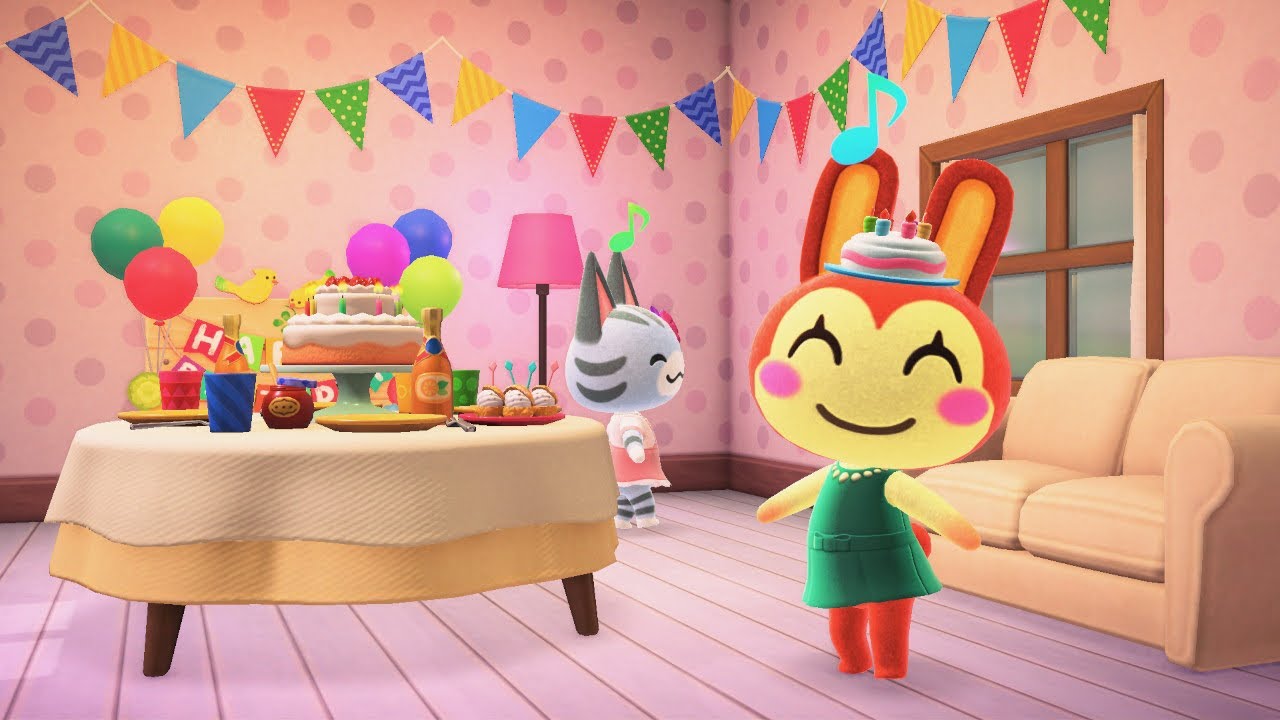 ACNH: Happy birthday, Bunnie! 🎉🎂🥳