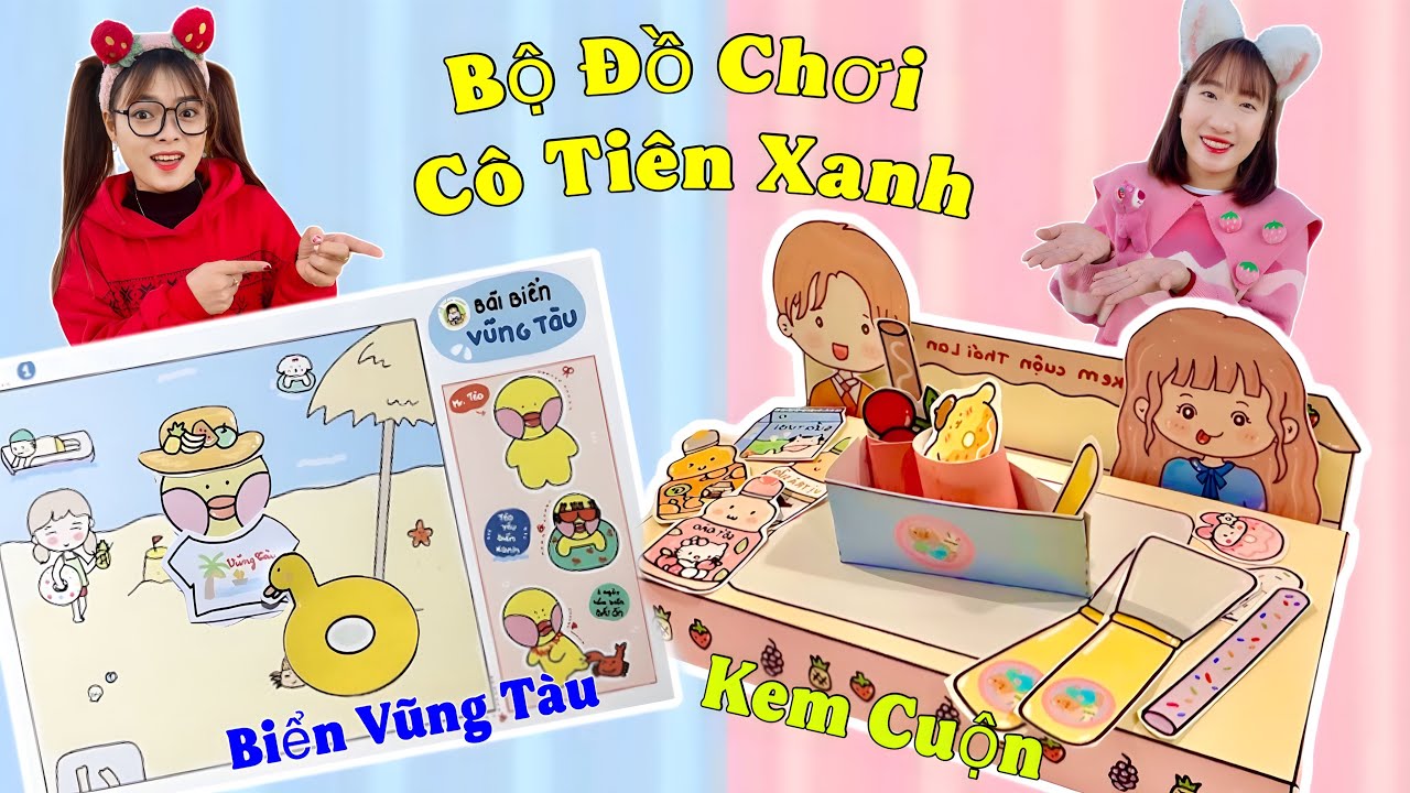 Bộ Đồ Chơi CÔ TIÊN XANH - Tiệm Kem Cuộn Và Bãi Biển Vũng Tàu