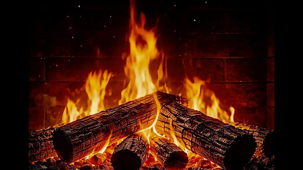 Fireplace Ambience 🔥 Relaxing Fire Sounds for Sleep & Study (46 Min) #firesounds #sleep