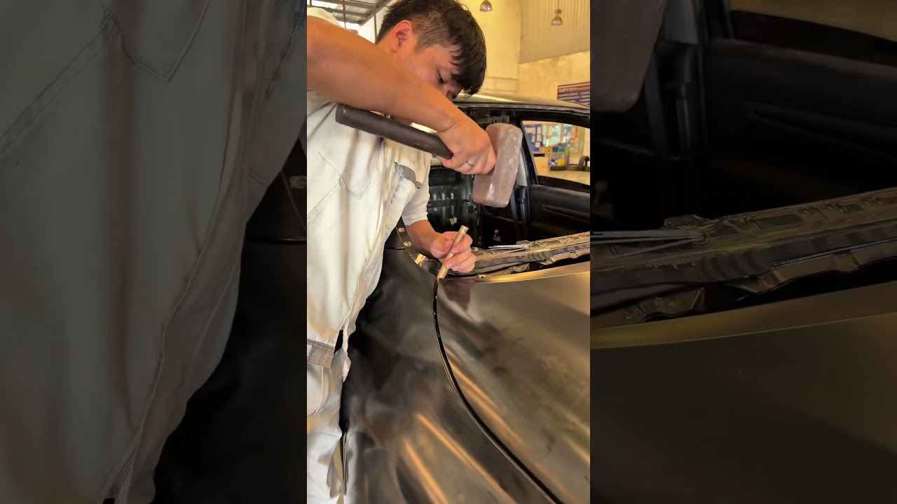How to Align the Front Hood Gap Like Factory #carrepair #ซ่อมรถ