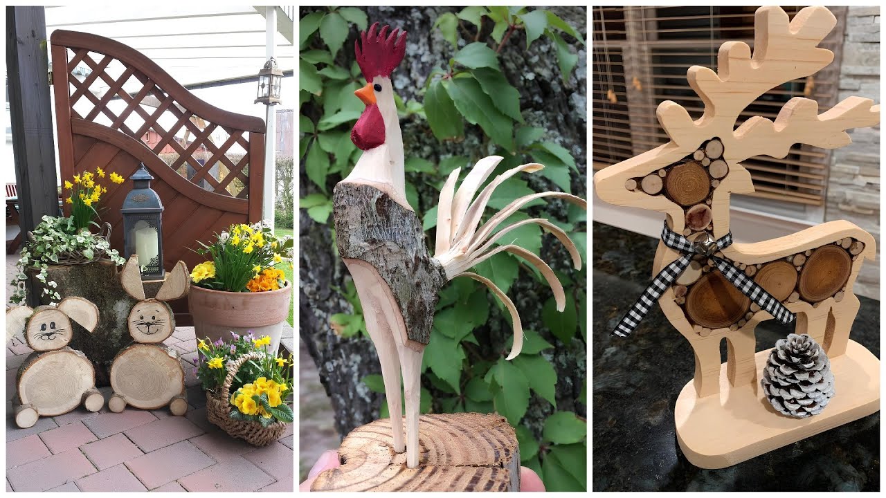 149 beautiful ideas from wood: garden crafts, sculptures and furniture!