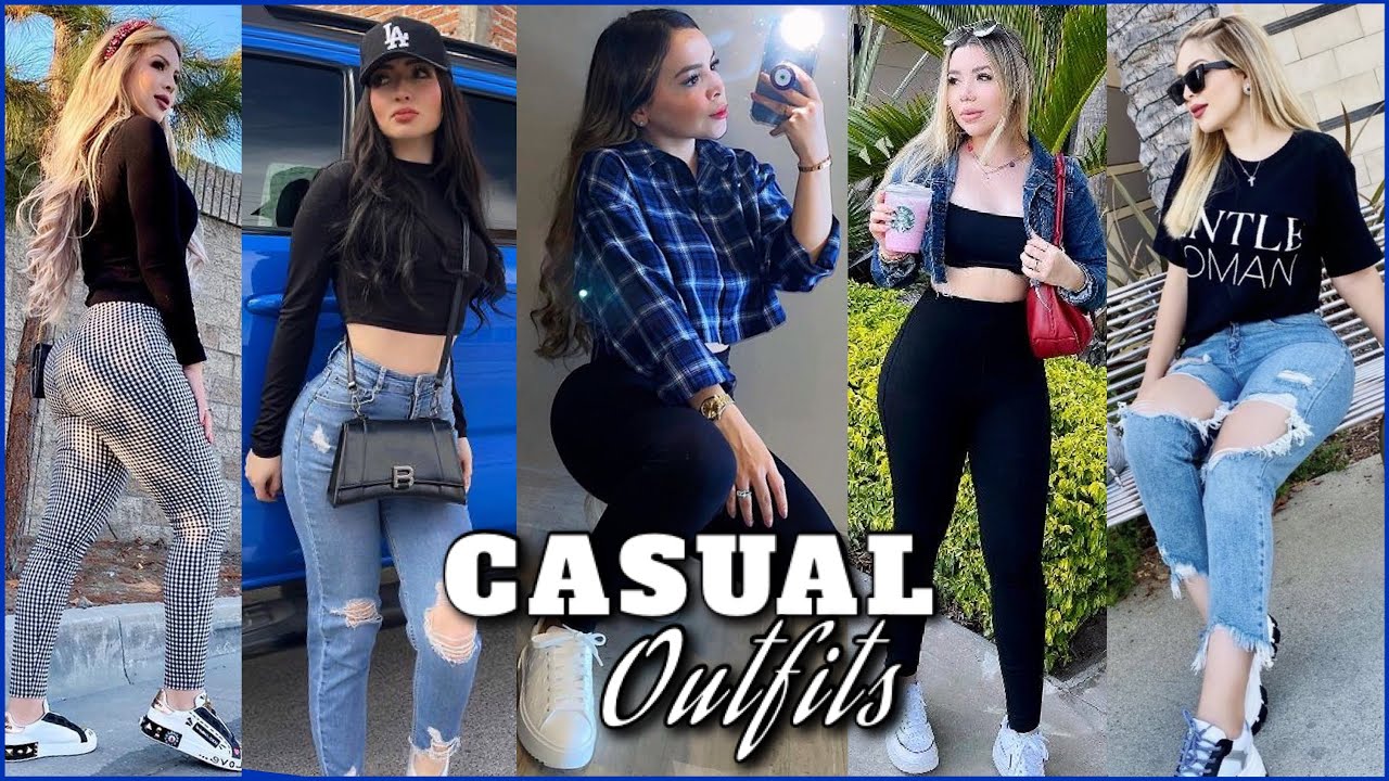 CASUAL OUTFITS MODA MUJER 2024 | OUTFITS IDEAS TENDENCIAS 2024 | OUTFITS CASUALES B&Aacute;SICOS MODA 2024