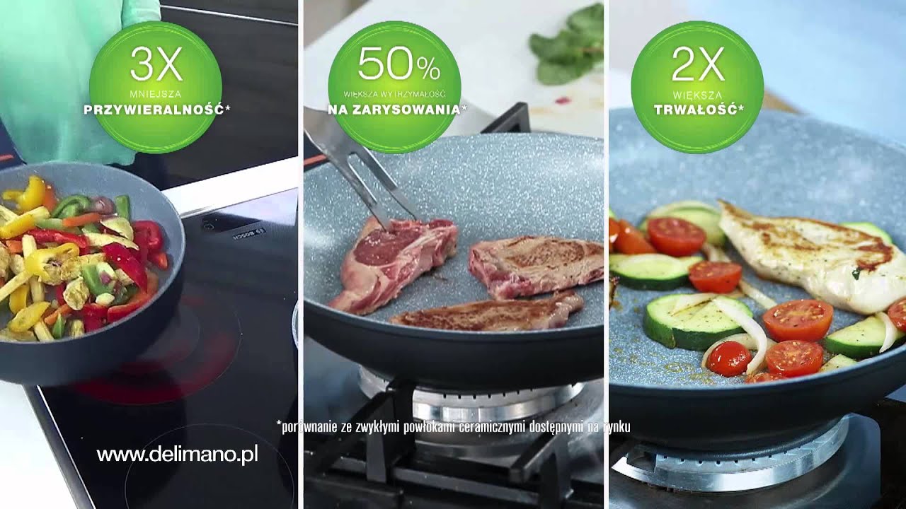 Linia garnk&oacute;w i patelni Delimano Ceramica Delicia