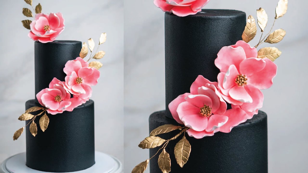 How to Make an Elegant Black and Pink Birthday Cake!
