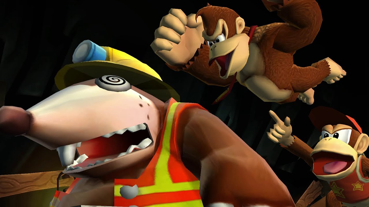 Donkey Kong Country Returns - World 4: Cave - 2 Player Co-op (No Damage) 100% Walkthrough
