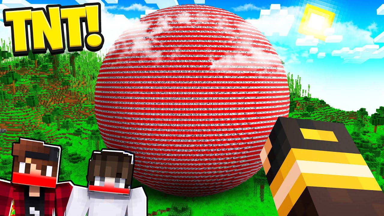 PALLA GIGANTE DI TNT su CASA DEI MIEI AMICI!! SCHERZO su Minecraft VANILLA!!