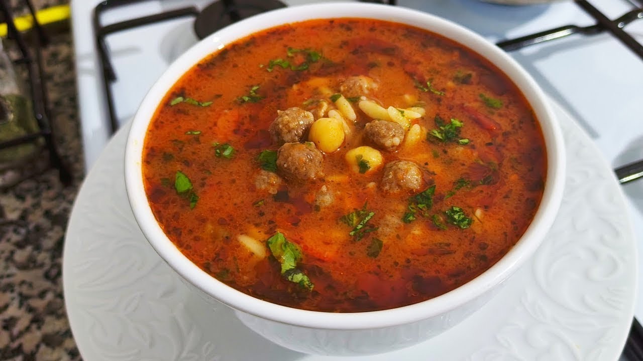 Davet Sofralarına Yakışan En Güzel Çorba Budur_ Köfteli Arpa Şehriyeli Çorba 😋Lezzeli Ve Doyurucu 👌