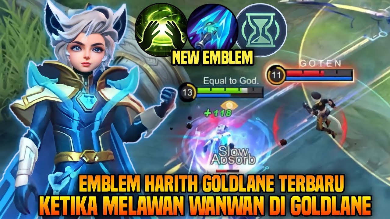 USER HARITH BANYAK YANG BELUM TAU ! EMBLEM HARITH GOLD LANE TERBARU KETIKA MELAWAN WANWAN ! - MLBB
