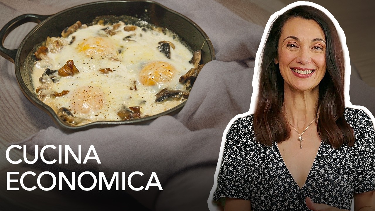 Uovo al forno con Gruyère e champignon | Cucina economica con Csaba della Zorza