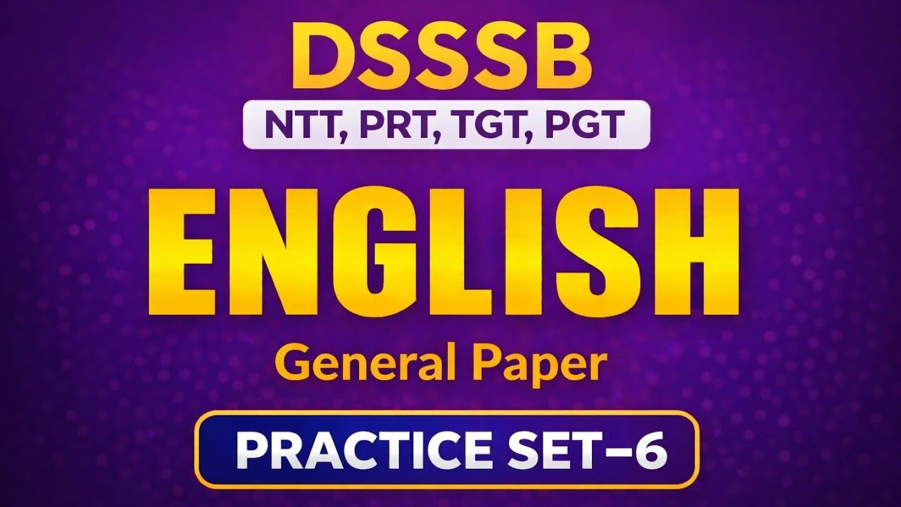 DSSSB English Practice BATCH | Important Questions for competitive exam preparation. 