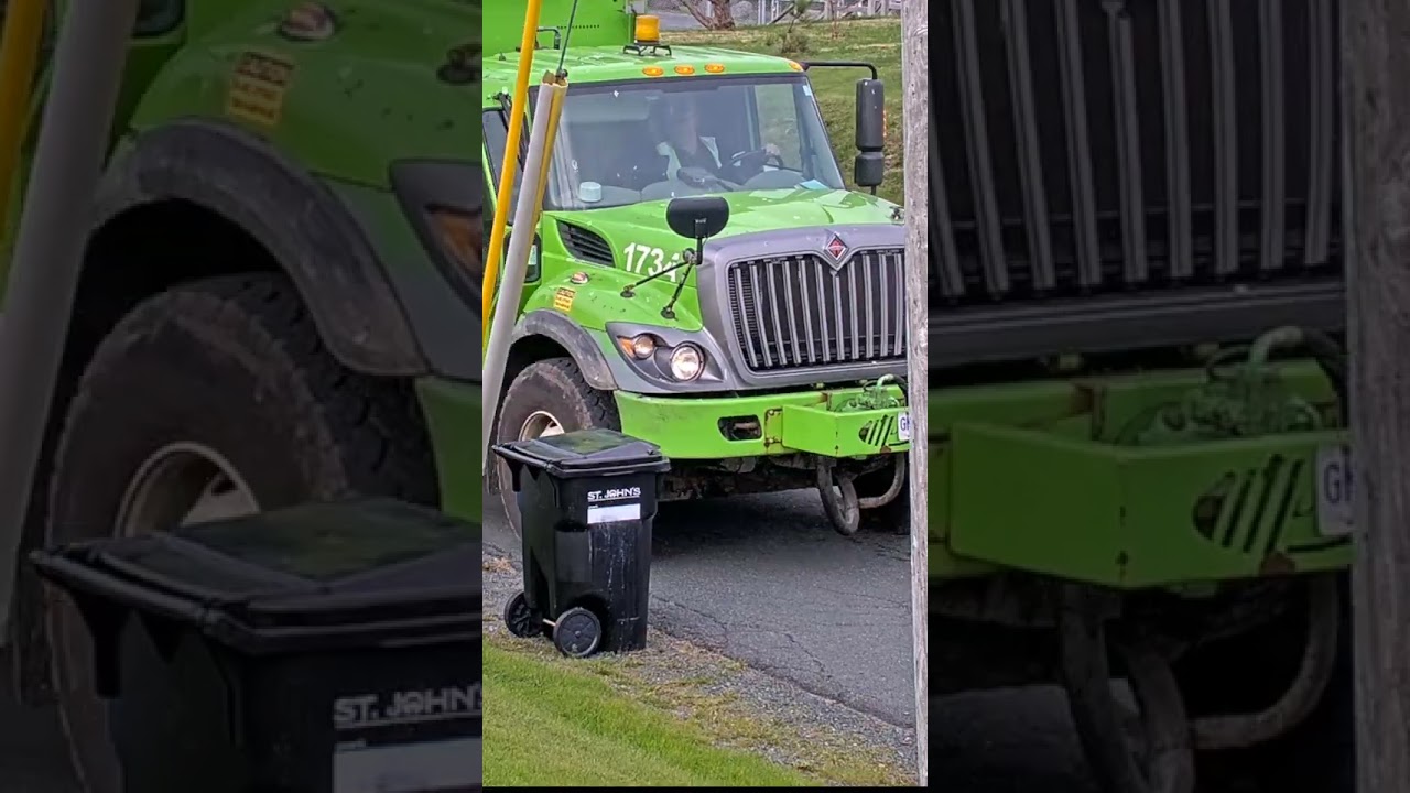 Satisfying Garbage Truck Collection: See How It's Done! Green Truck Edition