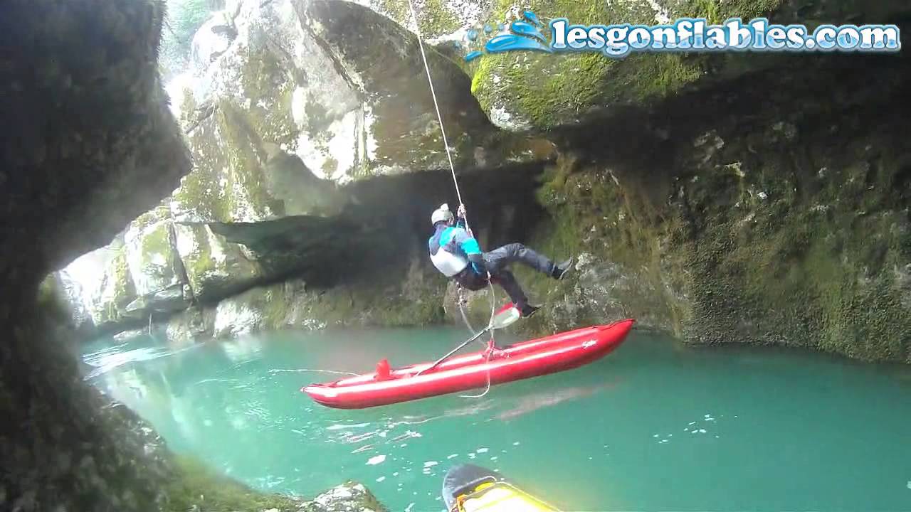 Test nouveau canoe gonflable PALAVA 400 Gumotex et kayak SOLAR 410 GUMOTEX sur la Valserine
