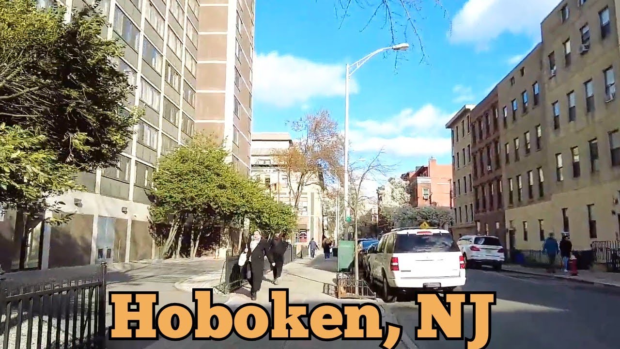 Walk tour in Hoboken, New Jersey | 2nd Street light rail station to Washington St