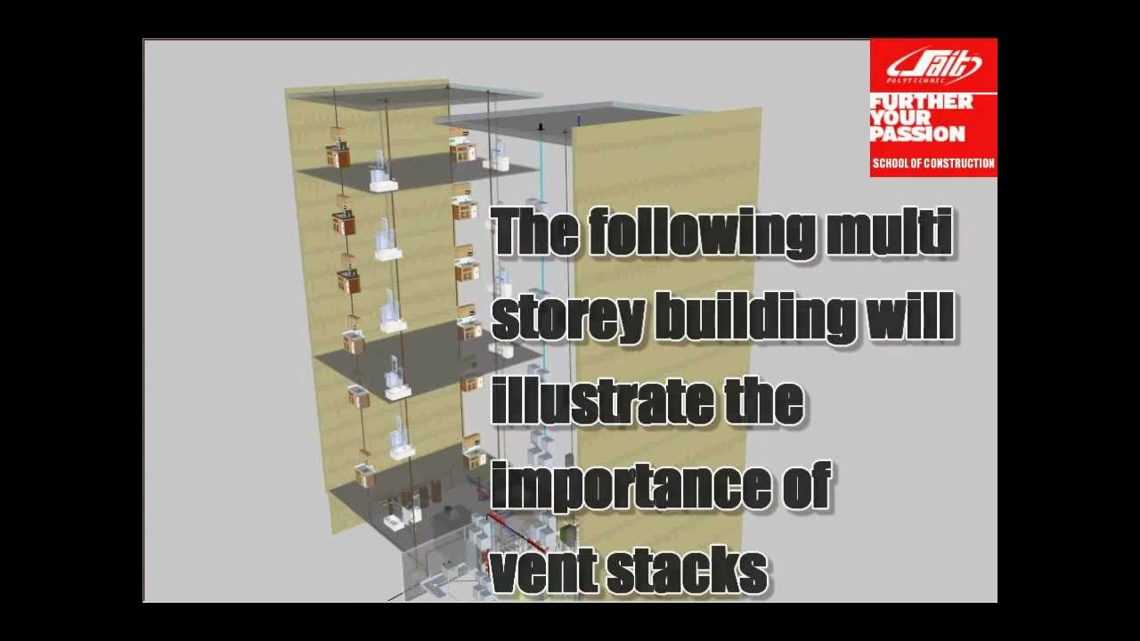 SAIT PLUMBING VENT STACK, YOKE VENT, OFFSET RELIEF VENT  TUTORIAL