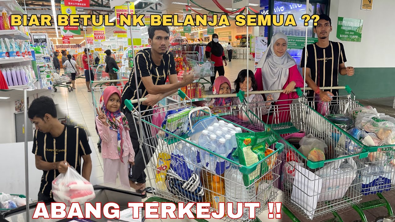 HAPPY TERKEJUT‼️ BELANJA  SEMUA BARANG KENDURI  || BELANJA 3 TROLI  SURPRISE!!